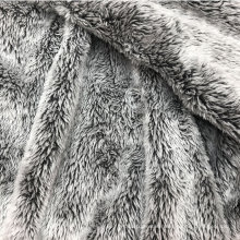 reversible brushed printed faux  fur  fabric